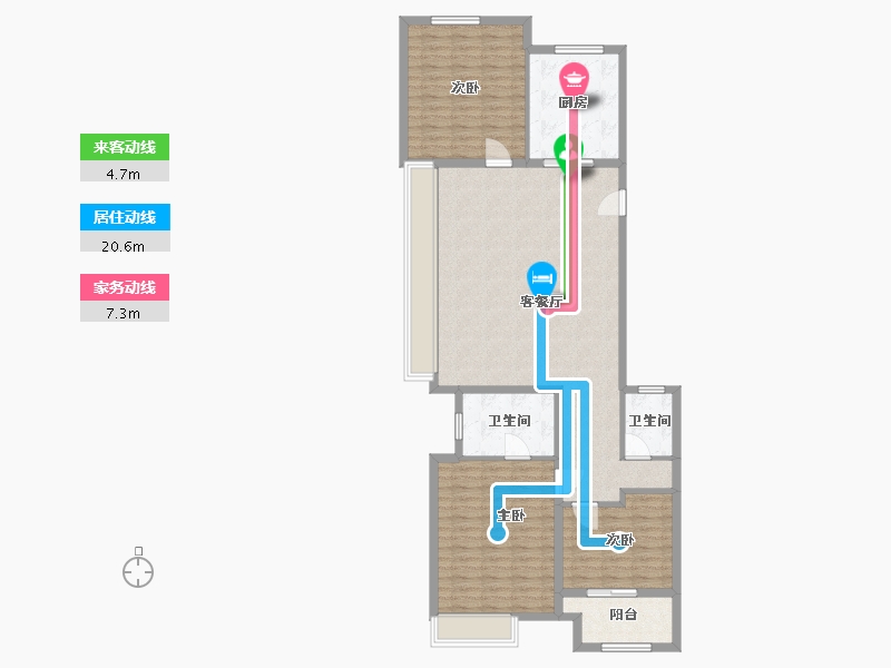 浙江省-湖州市-中南林樾-122.00-户型库-动静线