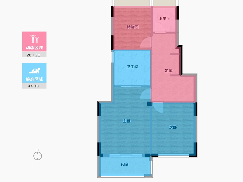 浙江省-杭州市-西房万科·良语久园-130.00-户型库-动静分区