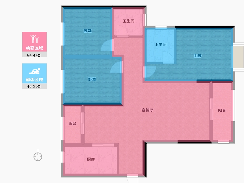 河南省-焦作市-汉南苑-100.00-户型库-动静分区