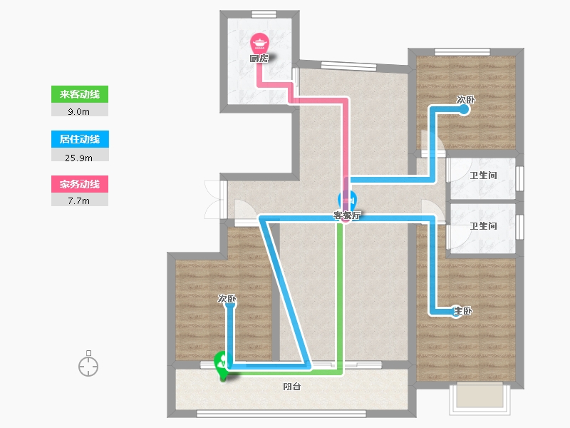 宁夏回族自治区-吴忠市-和府-99.30-户型库-动静线