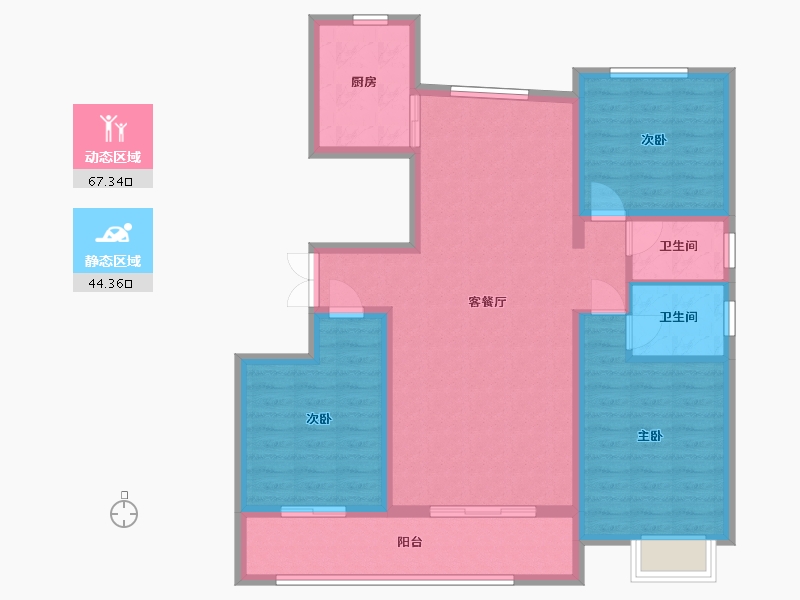 宁夏回族自治区-吴忠市-和府-99.30-户型库-动静分区