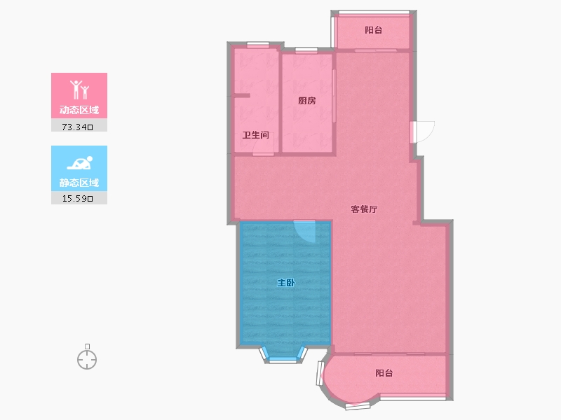 江苏省-南京市-海明珠花园-90.00-户型库-动静分区