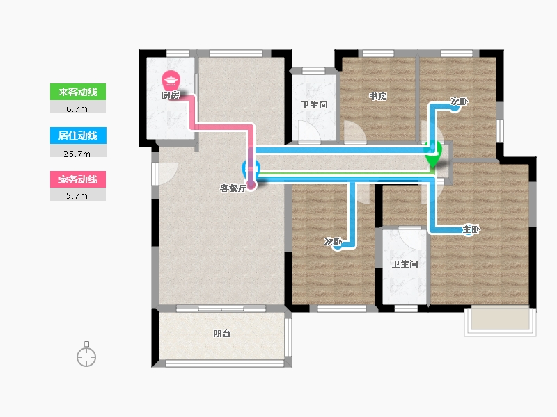 福建省-三明市-海翼天成-107.62-户型库-动静线