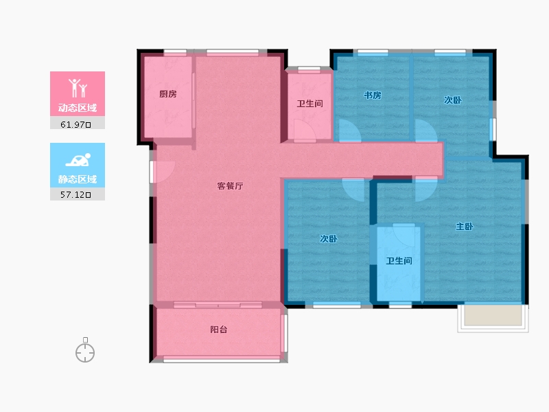 福建省-三明市-海翼天成-107.62-户型库-动静分区