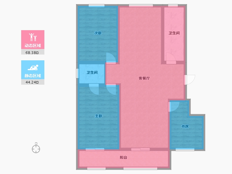 内蒙古自治区-赤峰市-金亿龙庭-113.00-户型库-动静分区