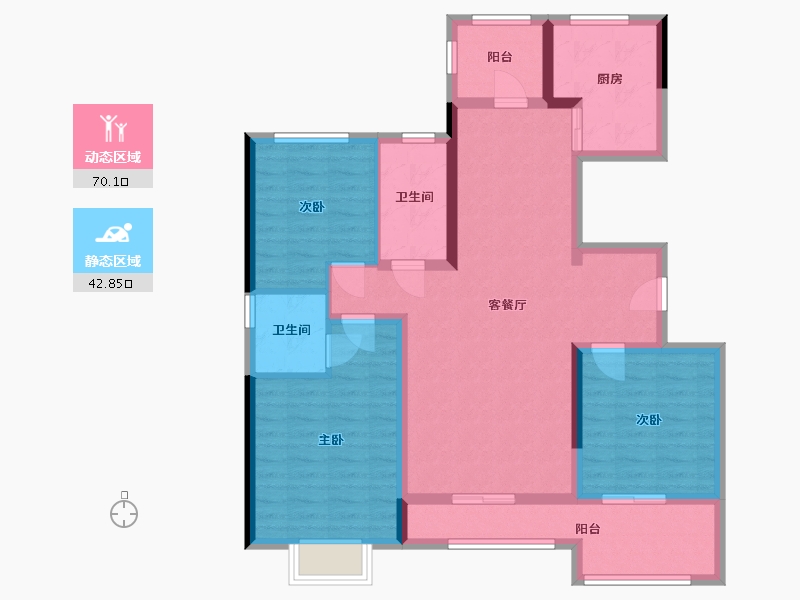 山东省-烟台市-嘉园锦里五区二期-109.00-户型库-动静分区