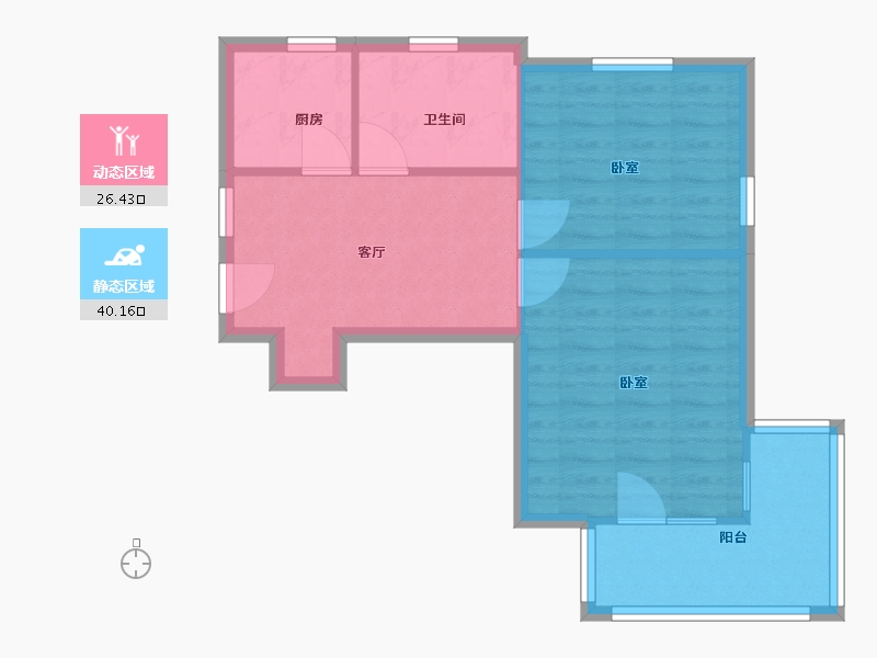 上海-上海市-潼港一村社区-59.86-户型库-动静分区