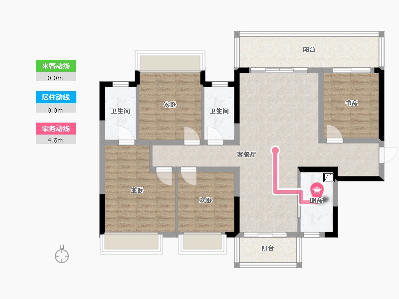 广西壮族自治区-南宁市-悦桂融创樾湖居-105.00-户型库-动静线