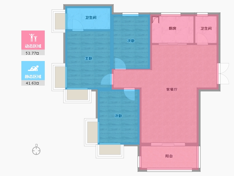 河北省-邯郸市-鼎居-97.00-户型库-动静分区