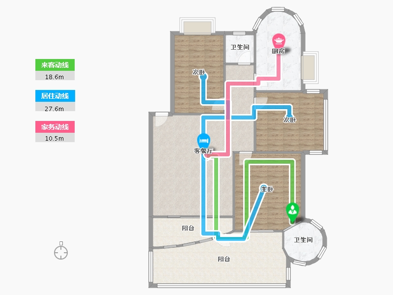 河南省-郑州市-亚星盛世家园A区-130.00-户型库-动静线