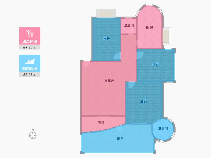 河南省-郑州市-亚星盛世家园A区-130.00-户型库-动静分区