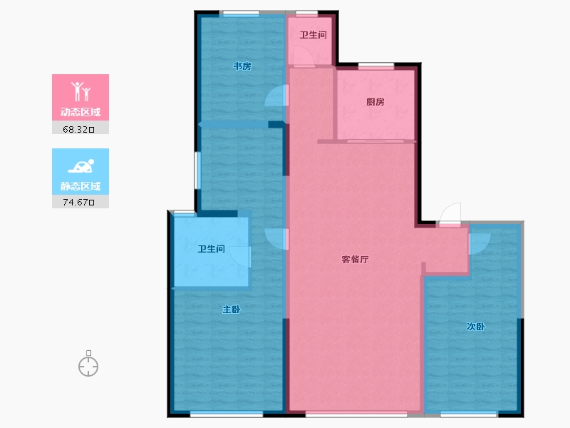 宁夏回族自治区-银川市-银川万科锦绣-140.00-户型库-动静分区