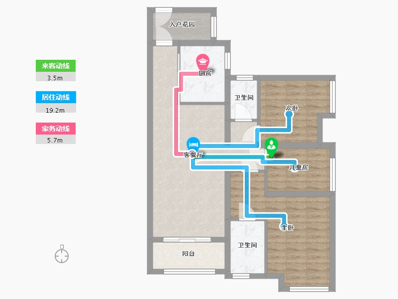 广东省-佛山市-翡翠西江-75.00-户型库-动静线