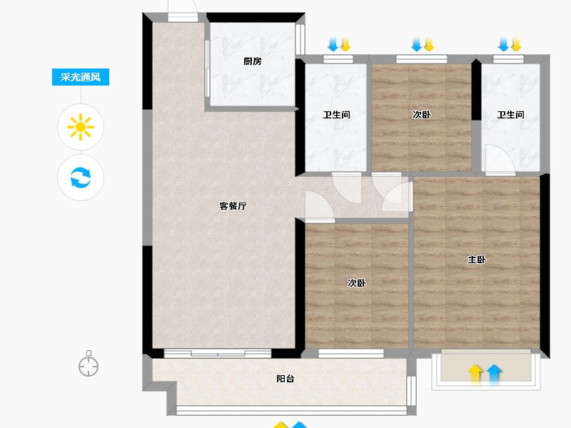 湖北省-十堰市-招商兰溪谷-94.00-户型库-采光通风