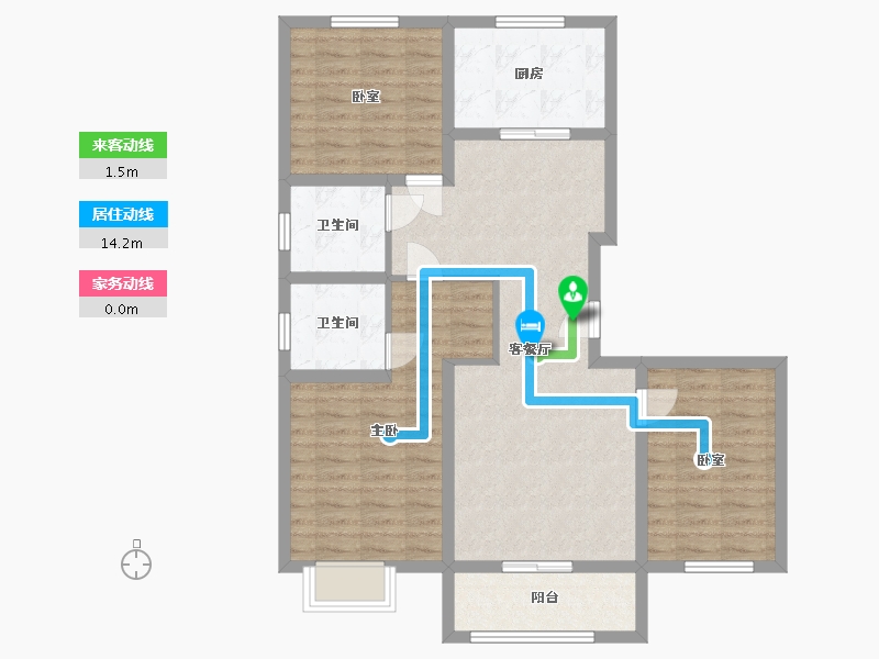 山西省-运城市-铭基悦龙台-104.00-户型库-动静线