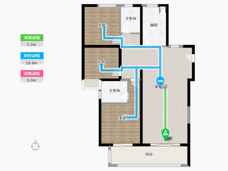 福建省-泉州市-东海湾门第-122.00-户型库-动静线