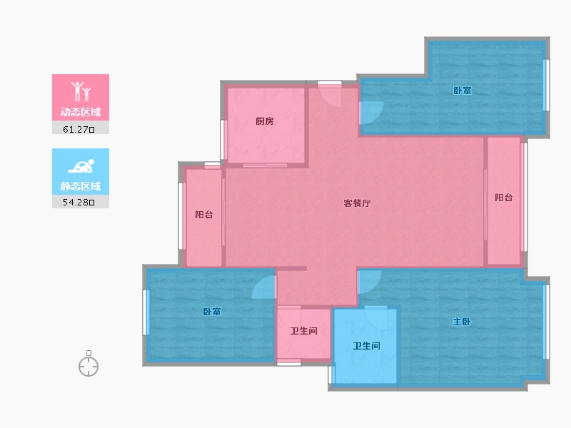 贵州省-贵阳市-中航城1期-106.00-户型库-动静分区