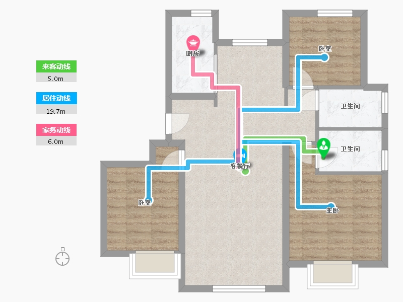 河北省-唐山市-凤凰逸园-87.00-户型库-动静线