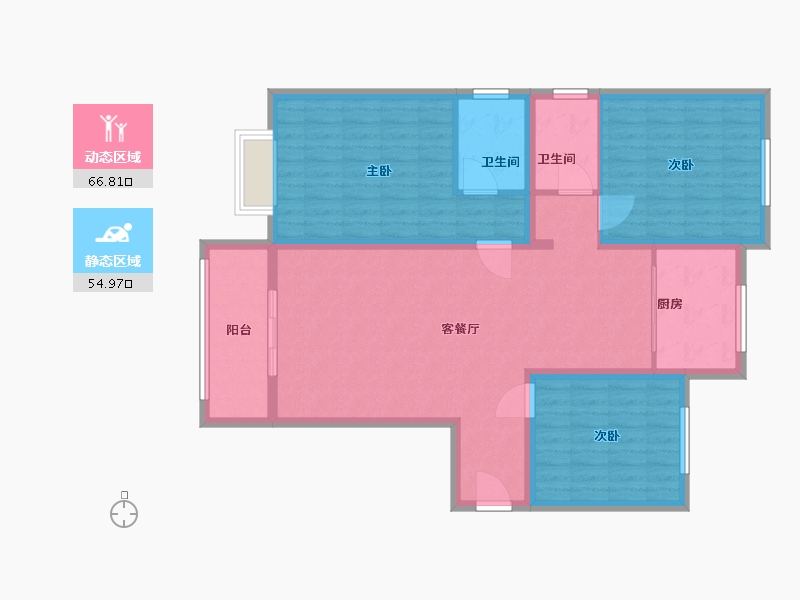 河南省-新乡市-蓝葆湾2期-110.00-户型库-动静分区