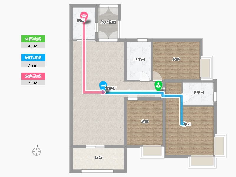 四川省-遂宁市-滨江尚郡2期-110.00-户型库-动静线