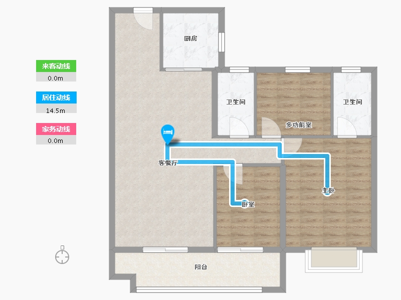 江苏省-泰州市-碧桂园铂悦天镜-98.00-户型库-动静线