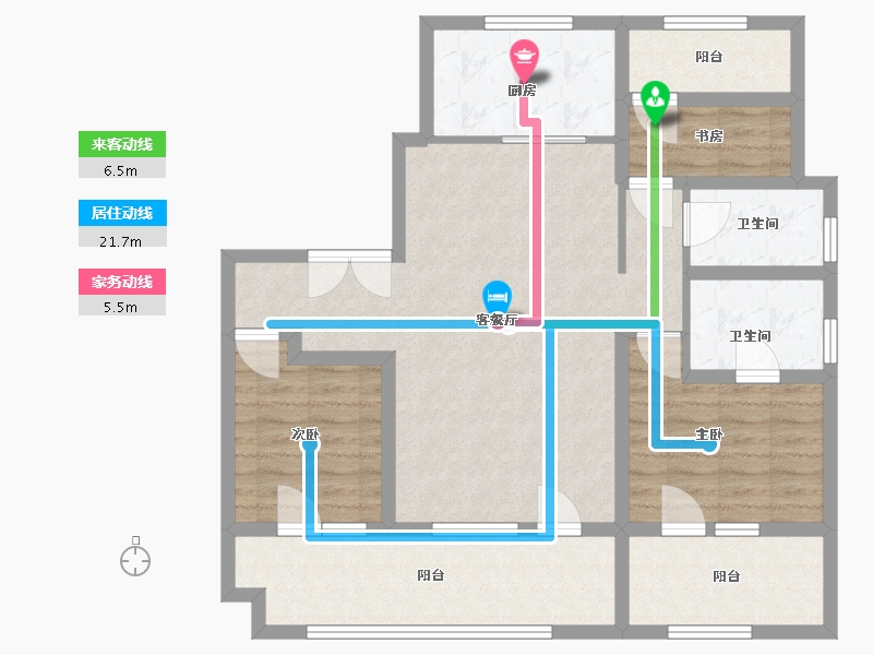 山东省-青岛市-奥园-98.55-户型库-动静线