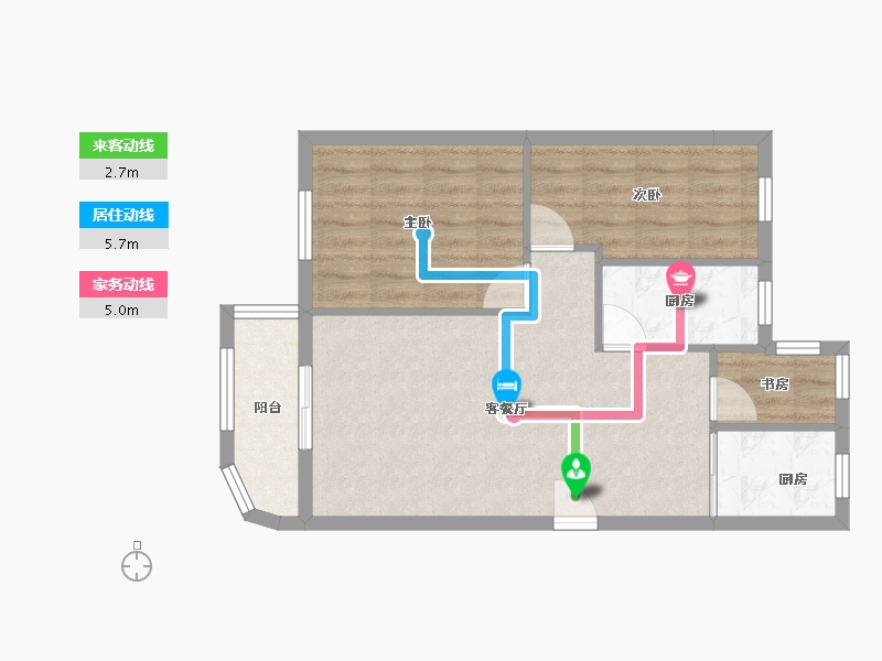 黑龙江省-鹤岗市-侨洲花园-61.10-户型库-动静线