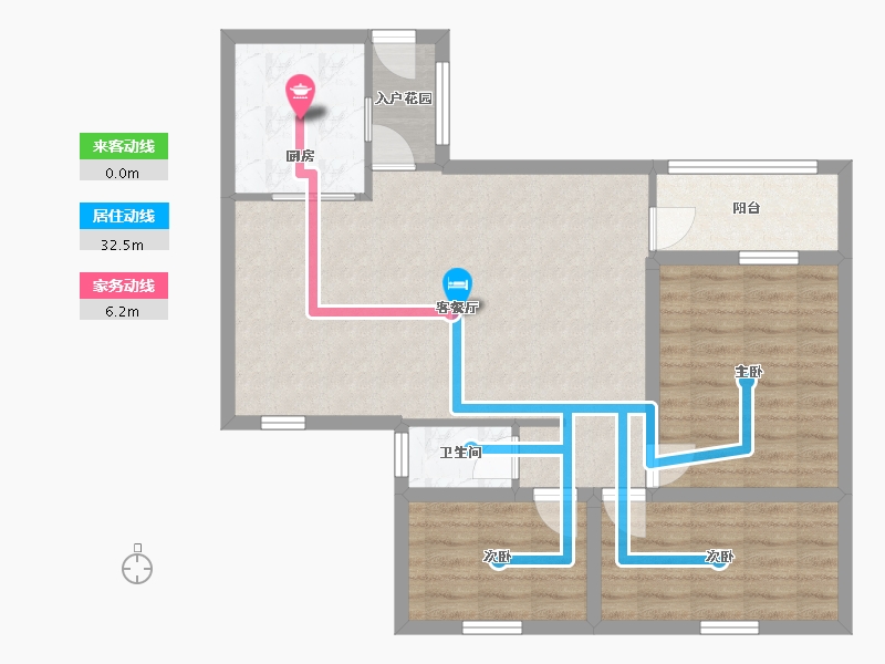 广东省-深圳市-鹏湾花园二村-89.00-户型库-动静线