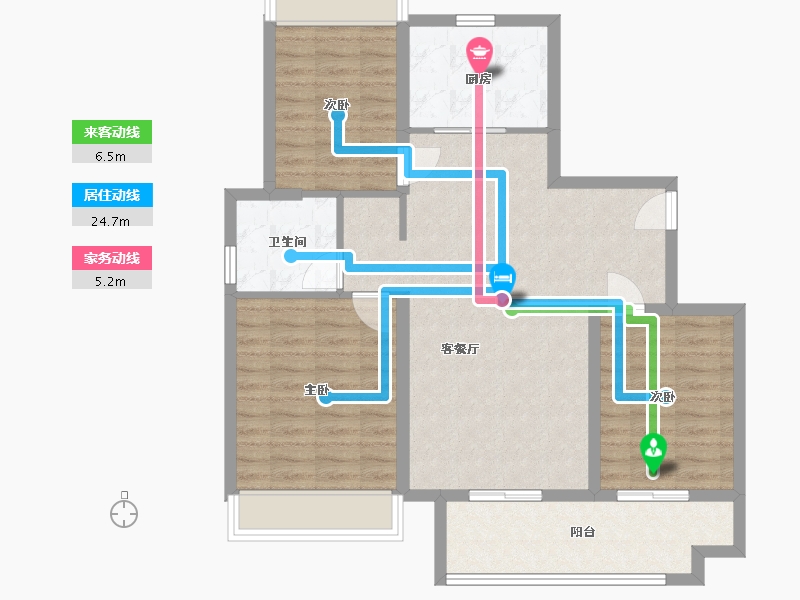 河南省-南阳市-信友天樾-90.00-户型库-动静线