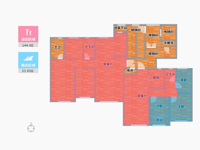 山东省-济南市-中新国际城东城南区-206.14-户型库-动静分区