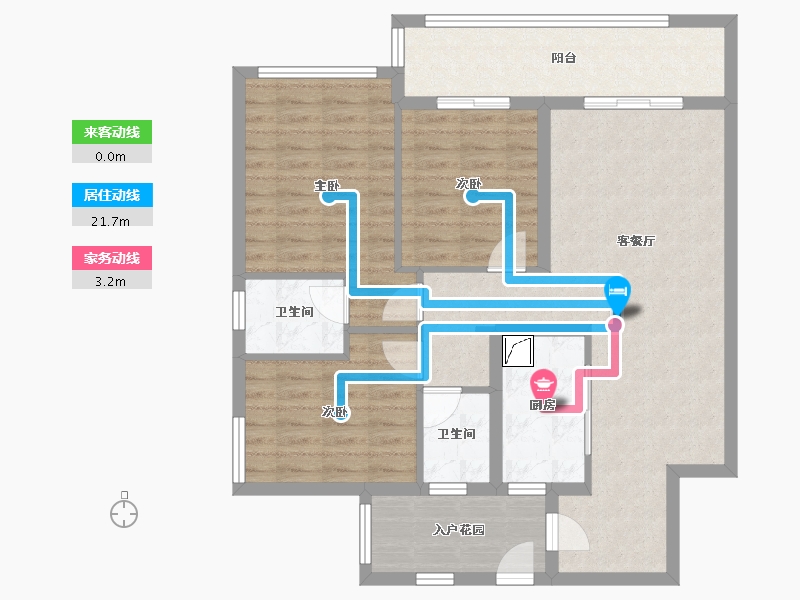 贵州省-黔南布依族苗族自治州-天源·万达时代-146.44-户型库-动静线