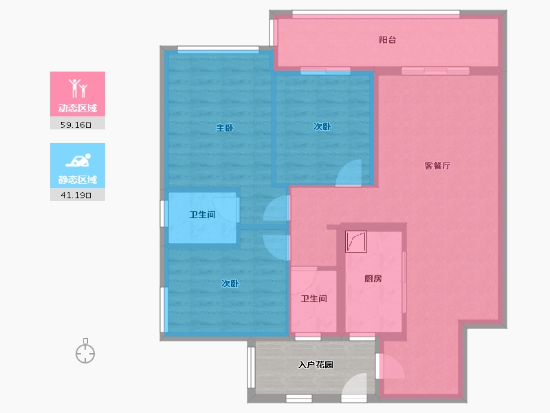 贵州省-黔南布依族苗族自治州-天源·万达时代-146.44-户型库-动静分区