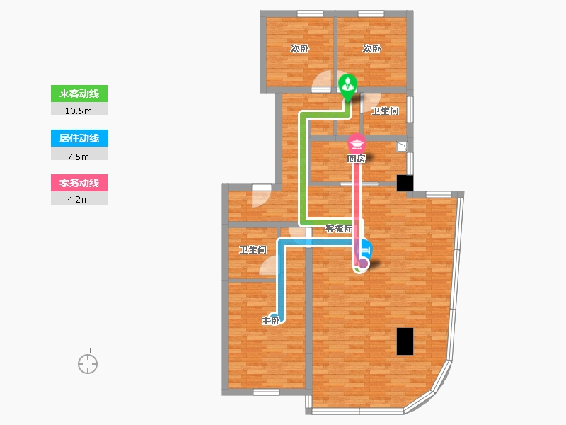 河北省-石家庄市-长安润江壹号-100.85-户型库-动静线