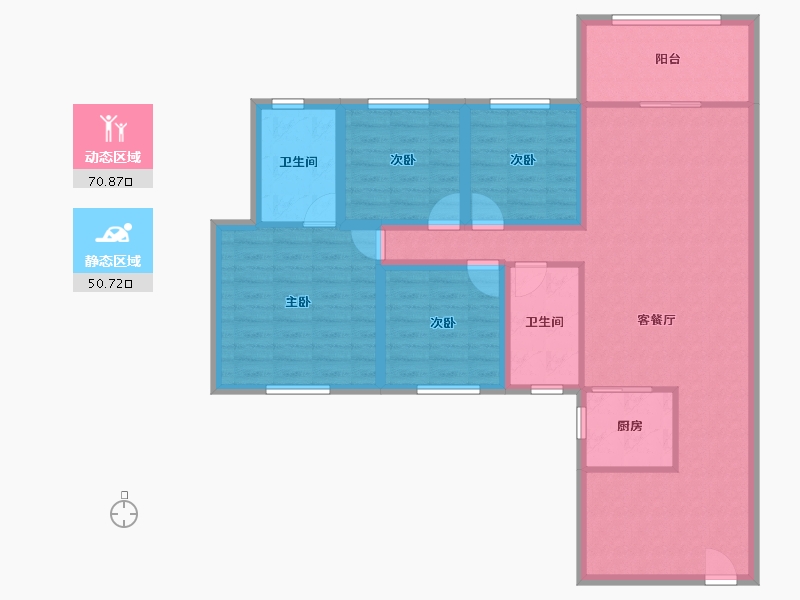 广东省-深圳市-康达尔山海上城-108.72-户型库-动静分区