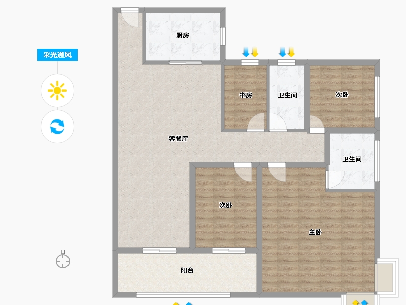 广东省-深圳市-康达尔山海上城-121.63-户型库-采光通风