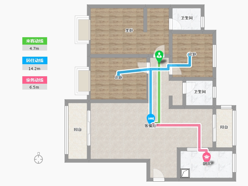 陕西省-宝鸡市-泰森铂悦公馆-100.00-户型库-动静线