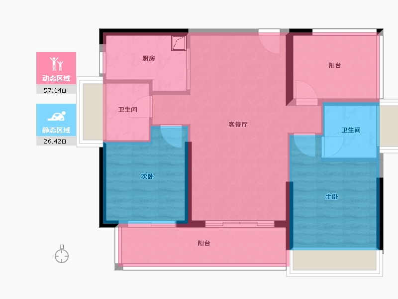 广东省-惠州市-御居美庐-73.00-户型库-动静分区