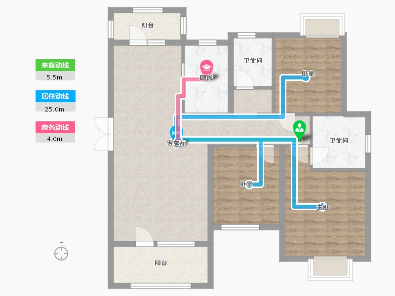 湖北省-咸宁市-哈佛城-102.00-户型库-动静线