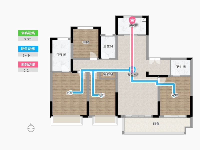 河南省-许昌市-中南·金玉堂-130.00-户型库-动静线