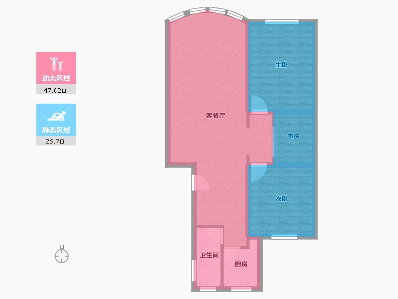 广东省-深圳市-兴华花园(罗湖)-68.87-户型库-动静分区