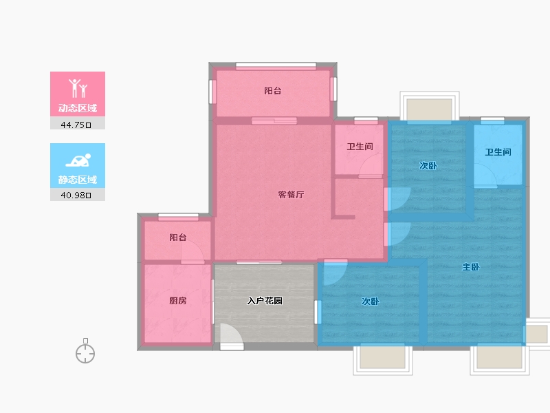 广东省-深圳市-泰富华庭(坪山)-84.60-户型库-动静分区