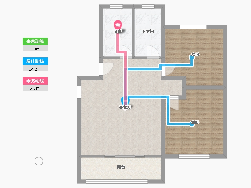 广东省-深圳市-兴华花园(宝安)-77.53-户型库-动静线