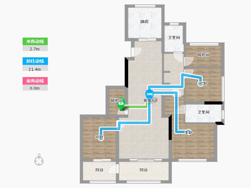 陕西省-西安市-绿城桂语江南-118.00-户型库-动静线