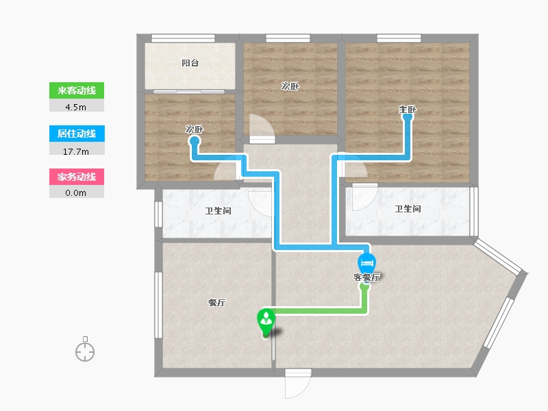 广东省-深圳市-金湖花园(A区)-93.24-户型库-动静线