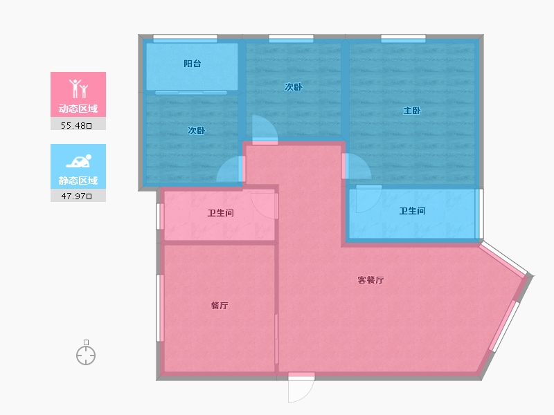 广东省-深圳市-金湖花园(A区)-93.24-户型库-动静分区