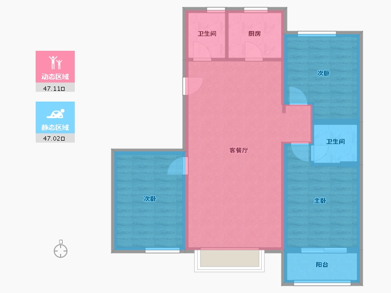 河北省-沧州市-广信远馨-103.00-户型库-动静分区