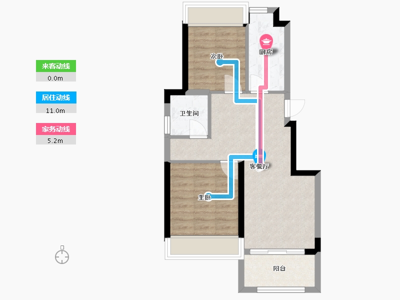 上海-上海市-9号公馆-60.00-户型库-动静线