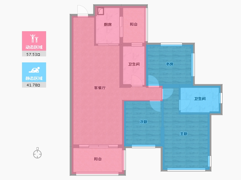 广西壮族自治区-贵港市-华泰荣御-80.00-户型库-动静分区