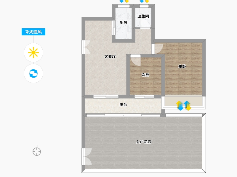 河南省-南阳市-财富壹号院-90.00-户型库-采光通风