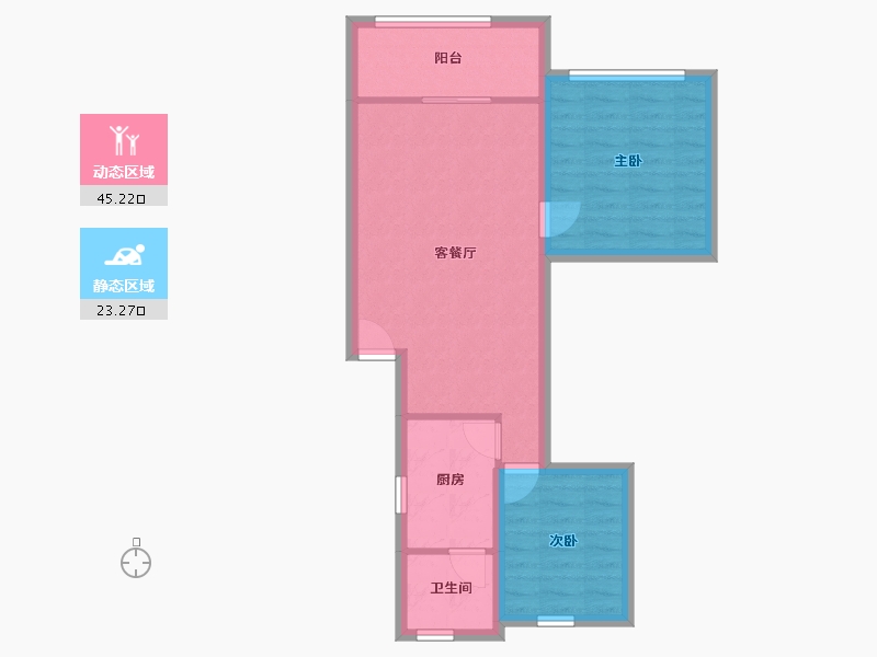 广东省-深圳市-兴华花园(宝安)-61.13-户型库-动静分区